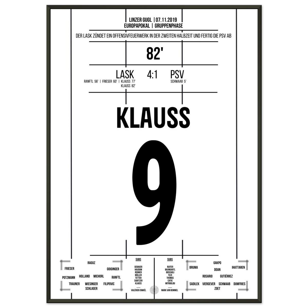 Le LASK tire le PSV hors du stade