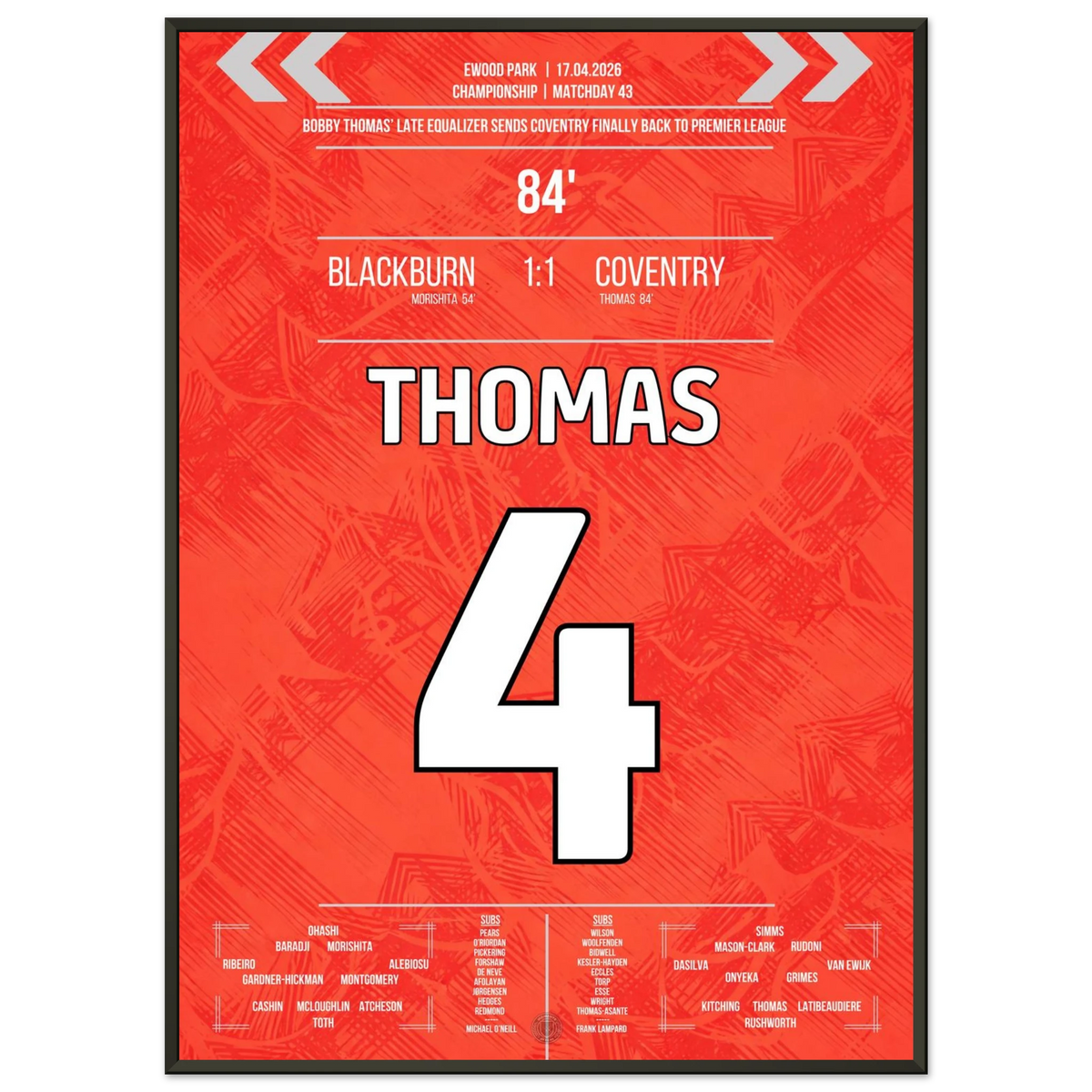 Bobby Thomas ramène Coventry en Premier League après 25 ans