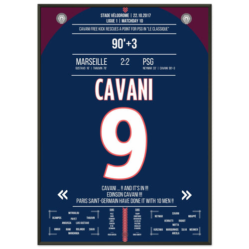 Cavani coup franc sauve Paris d'un point dans le 