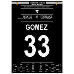 Mario Gomez Flugkopfball beim Derbysieg gegen Fenerbahce 2015 A4-21x29.7-cm-8x12-Ohne-Rahmen