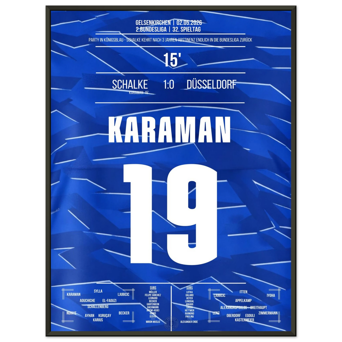 Gelsenkirchen fait la fête – promotion grâce au premier but de Karaman !