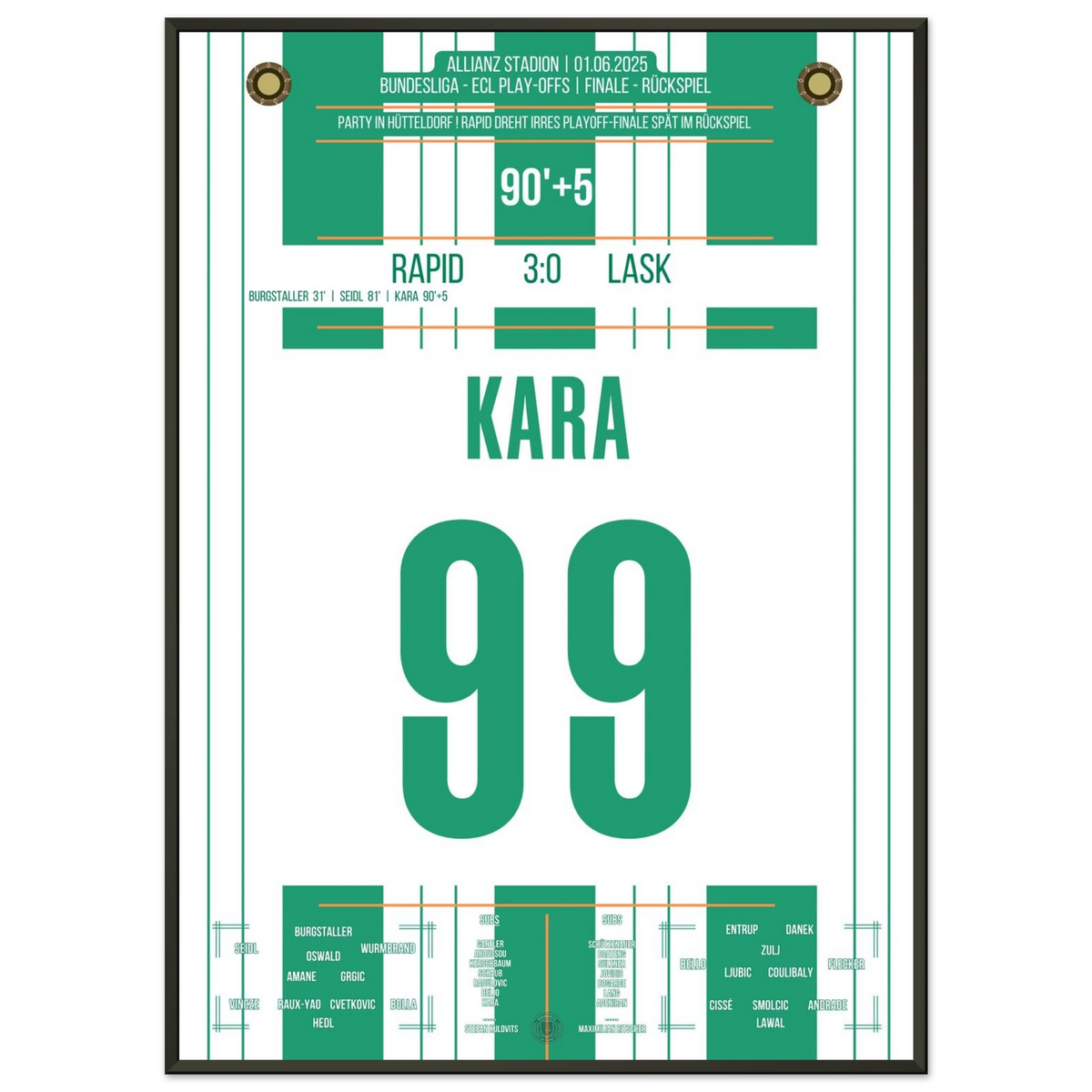 90+5 ! Kara envoie les Hütteldorfers en Europe !