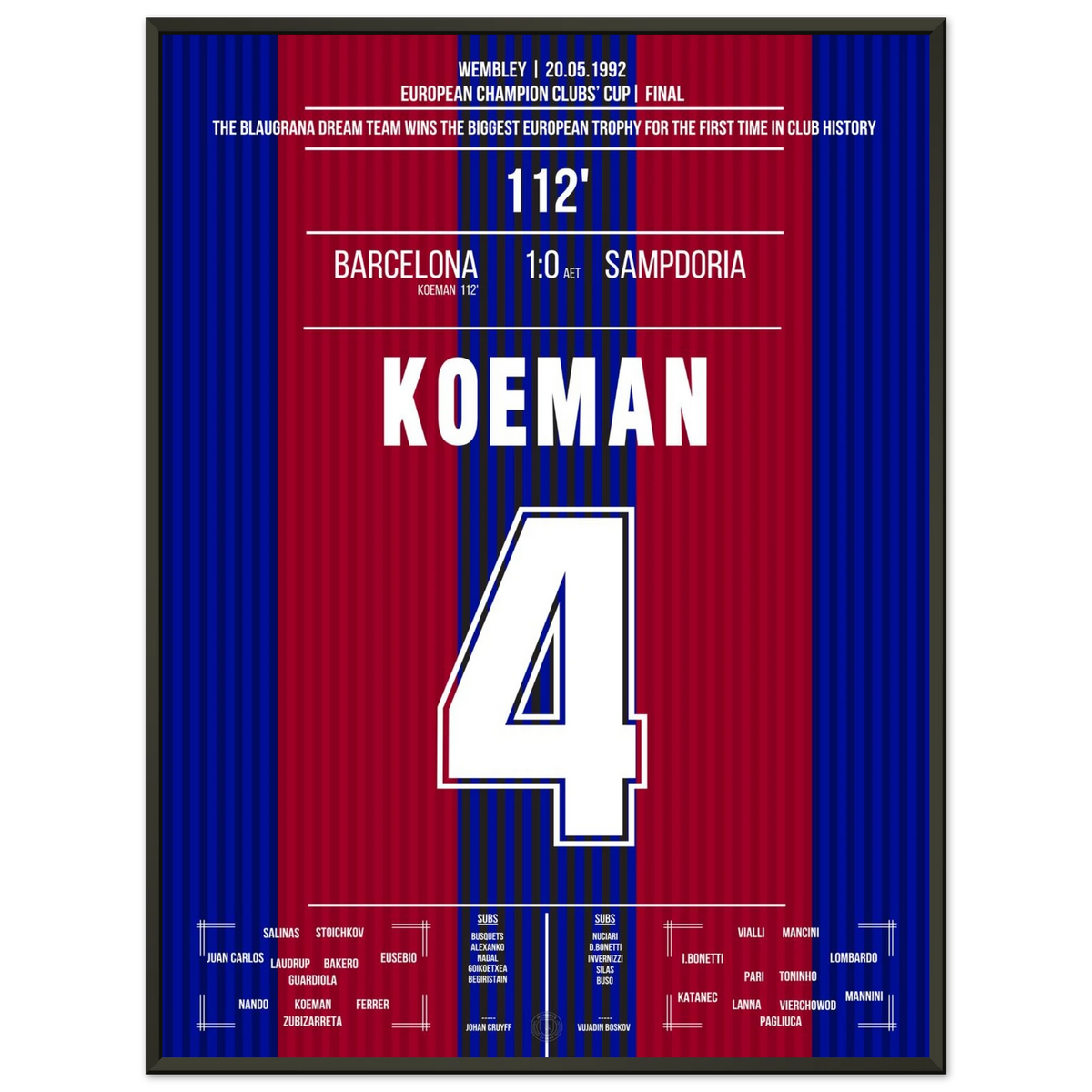 Koeman's Free-Kick Goal for the 1992 European Cup Triumph