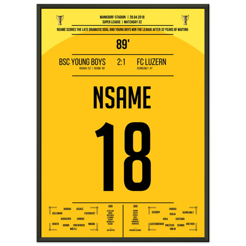 Le but vainqueur de Nsame pour le premier championnat des Young Boys Bern en 32 ans