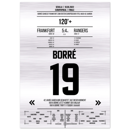 Matchwinner Borré beim Europapokal Triumph 2022 – Metal Edition