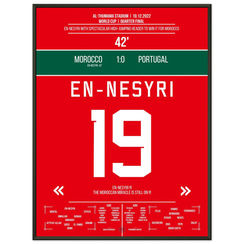 Le but de la tête d'En-Nesyri lors de la qualification du Maroc en demi-finale contre le Portugal.