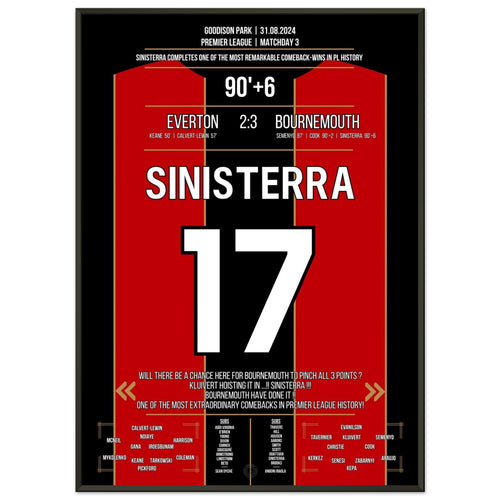 Sinisterra vainqueur tardif lors d'un retour épique pour les Cherries