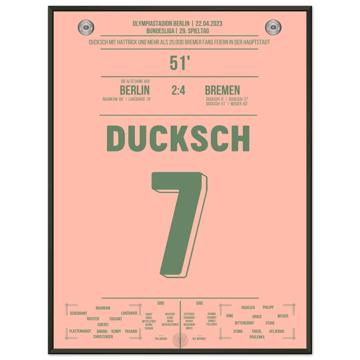 Mehr als 20000 Bremer Fans feiern in Berlin - Ducksch Hattrick Richtung Klassenerhalt