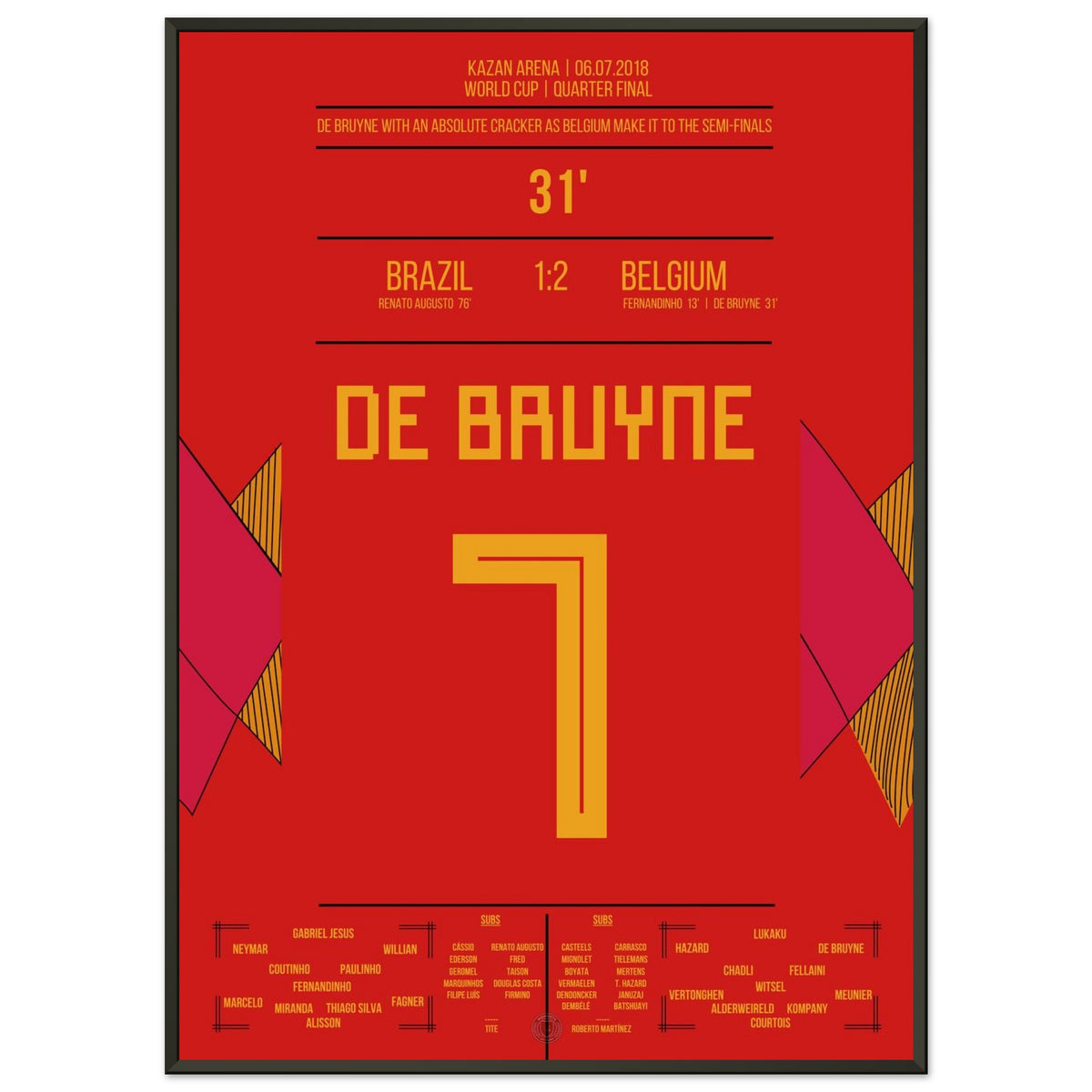 Le superbe but de De Bruyne contre le Brésil lors de la Coupe du monde 2018