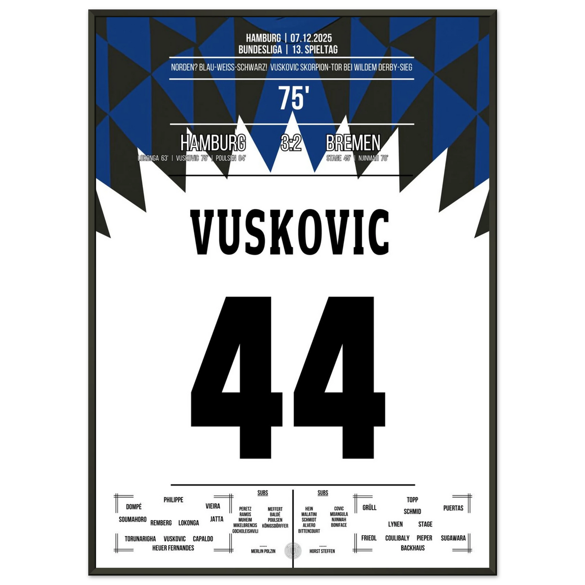 Vuskovic Scorpion Goal in the Victory at the Northern Derby