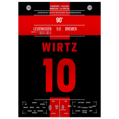 (Metal Print) Leverkusen's first championship title