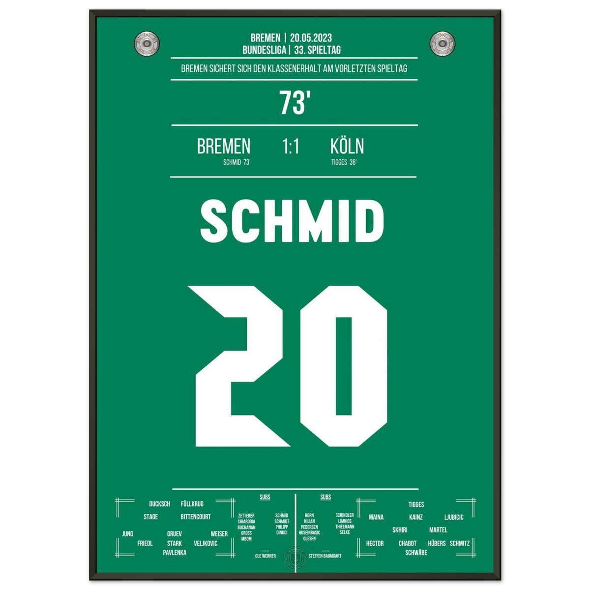 Bremen assure le maintien lors du dernier match à domicile de la saison 22/23 de Bundesliga.