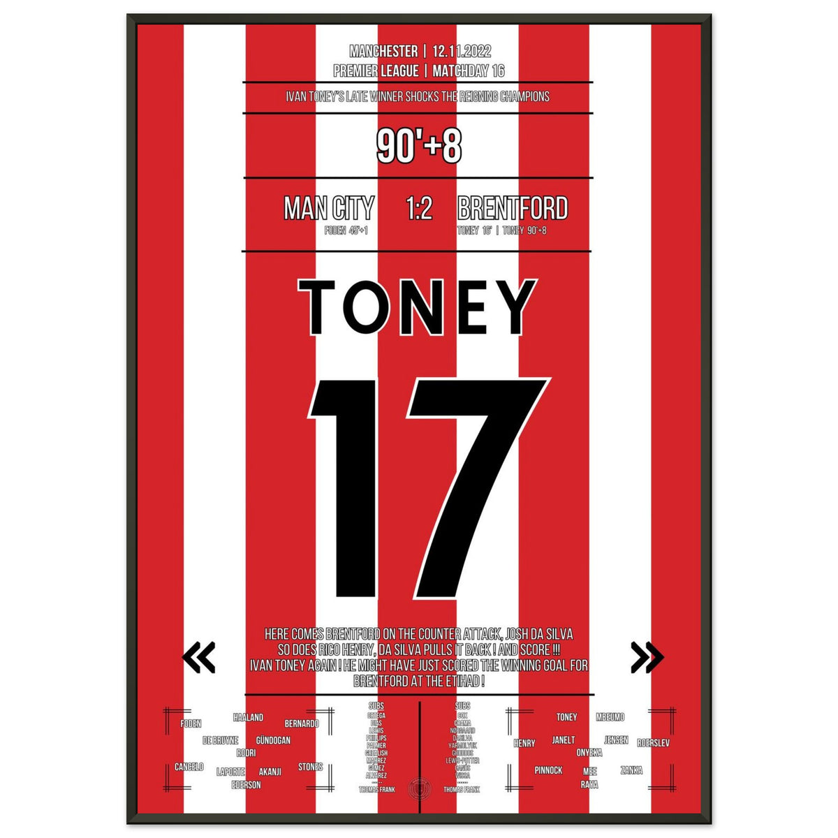Toney se prépare lors de la victoire magique de Brentford à l'extérieur à City