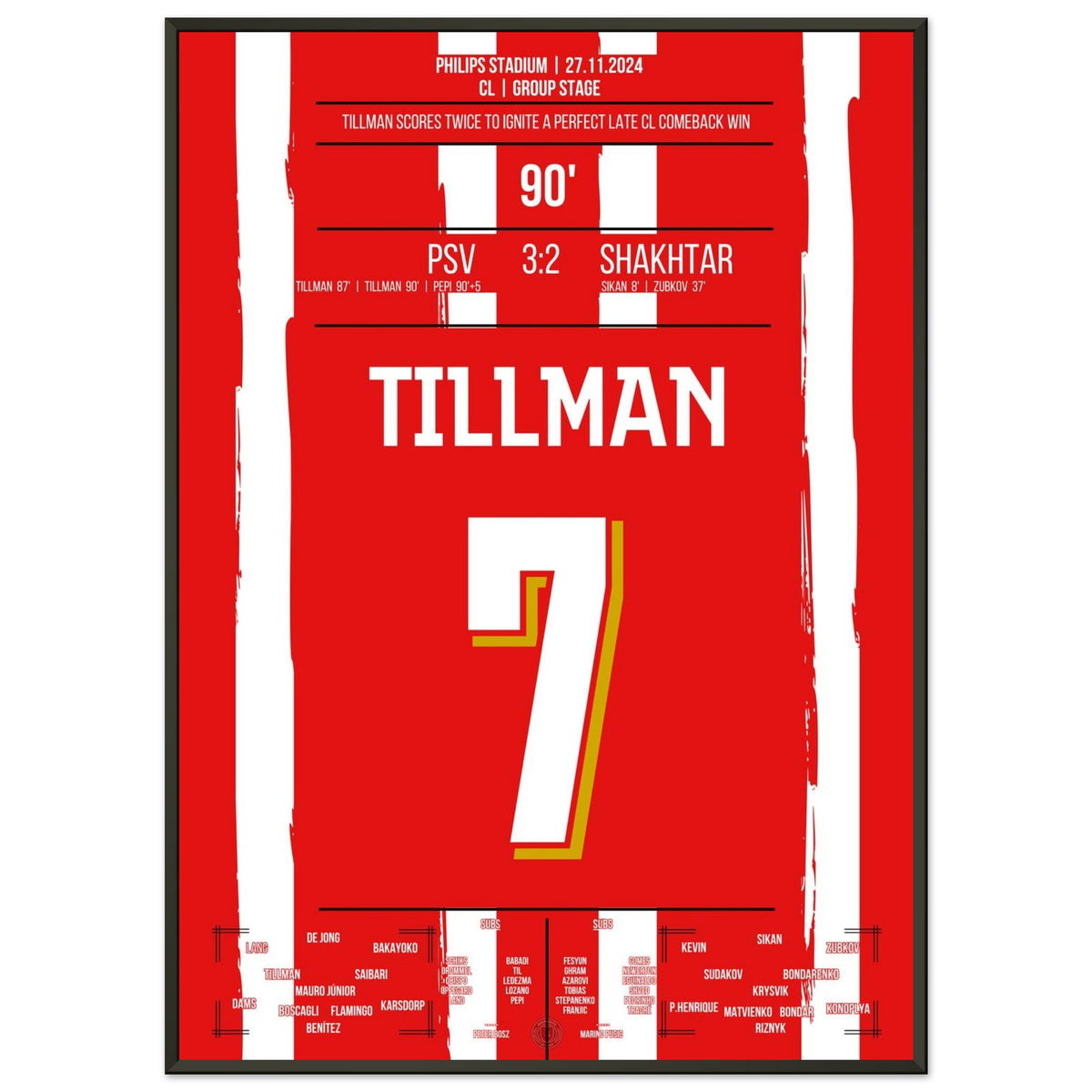 Tillman scores twice in PSV's crazy comeback victory.