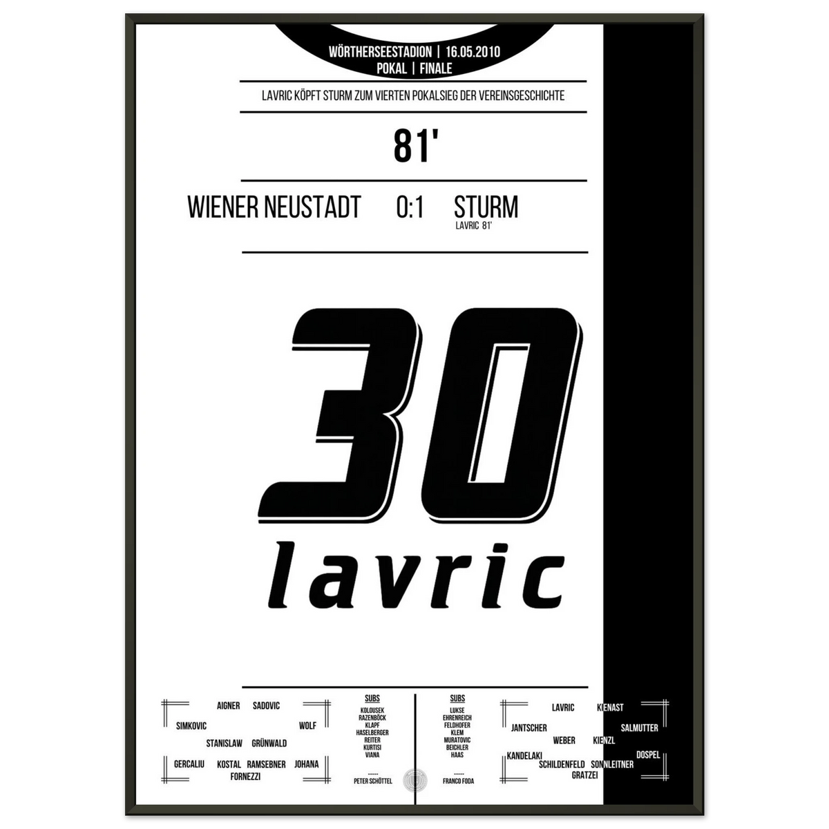Lavric dirige Sturm pour la quatrième victoire en coupe de l'histoire du club