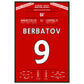 Berbatov-Hattrick versenkt die Reds im Derby 2010 60x90-cm-24x36-Schwarzer-Aluminiumrahmen