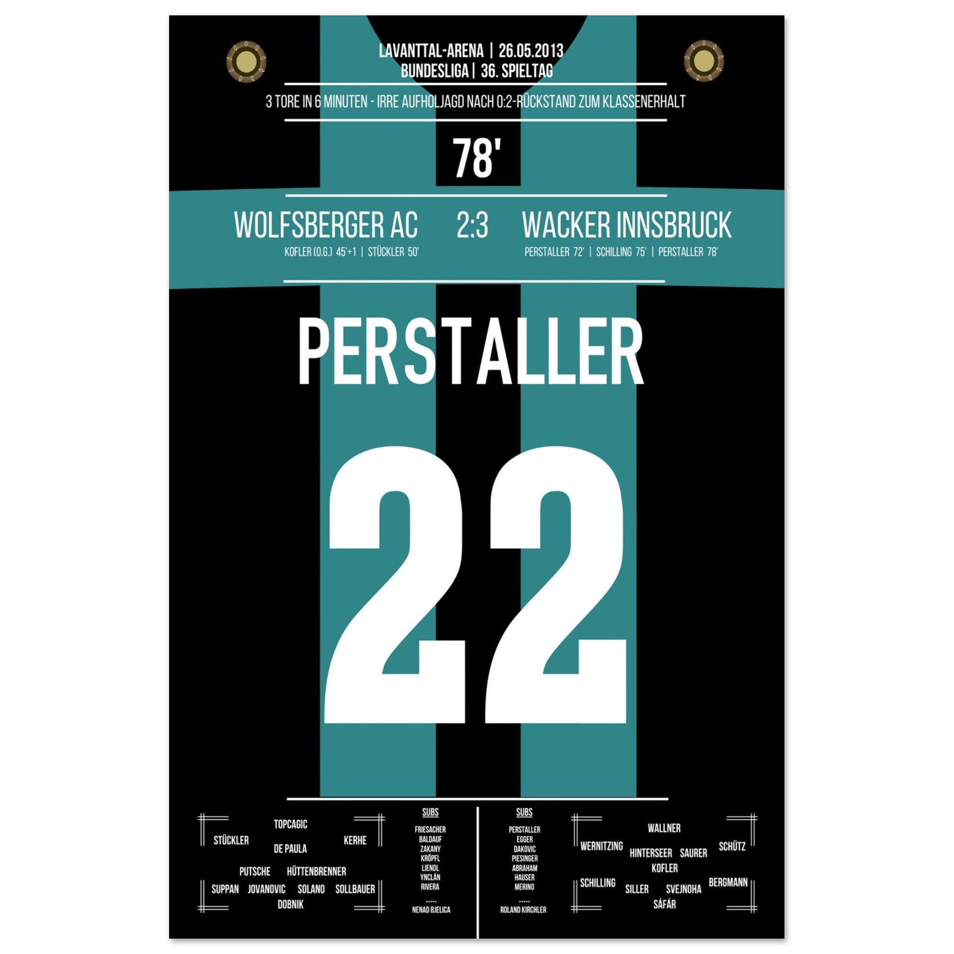 Innsbruck's wilde Aufholjagd zum Klassenerhalt 2013 60x90-cm-24x36-Ohne-Rahmen