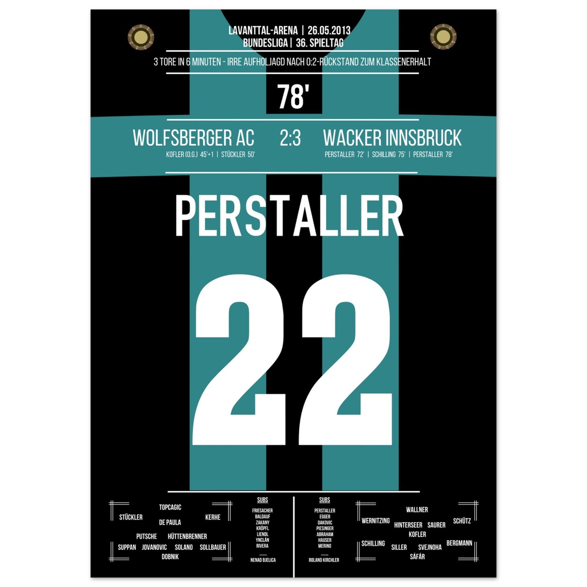 Innsbruck's wilde Aufholjagd zum Klassenerhalt 2013 50x70-cm-20x28-Ohne-Rahmen