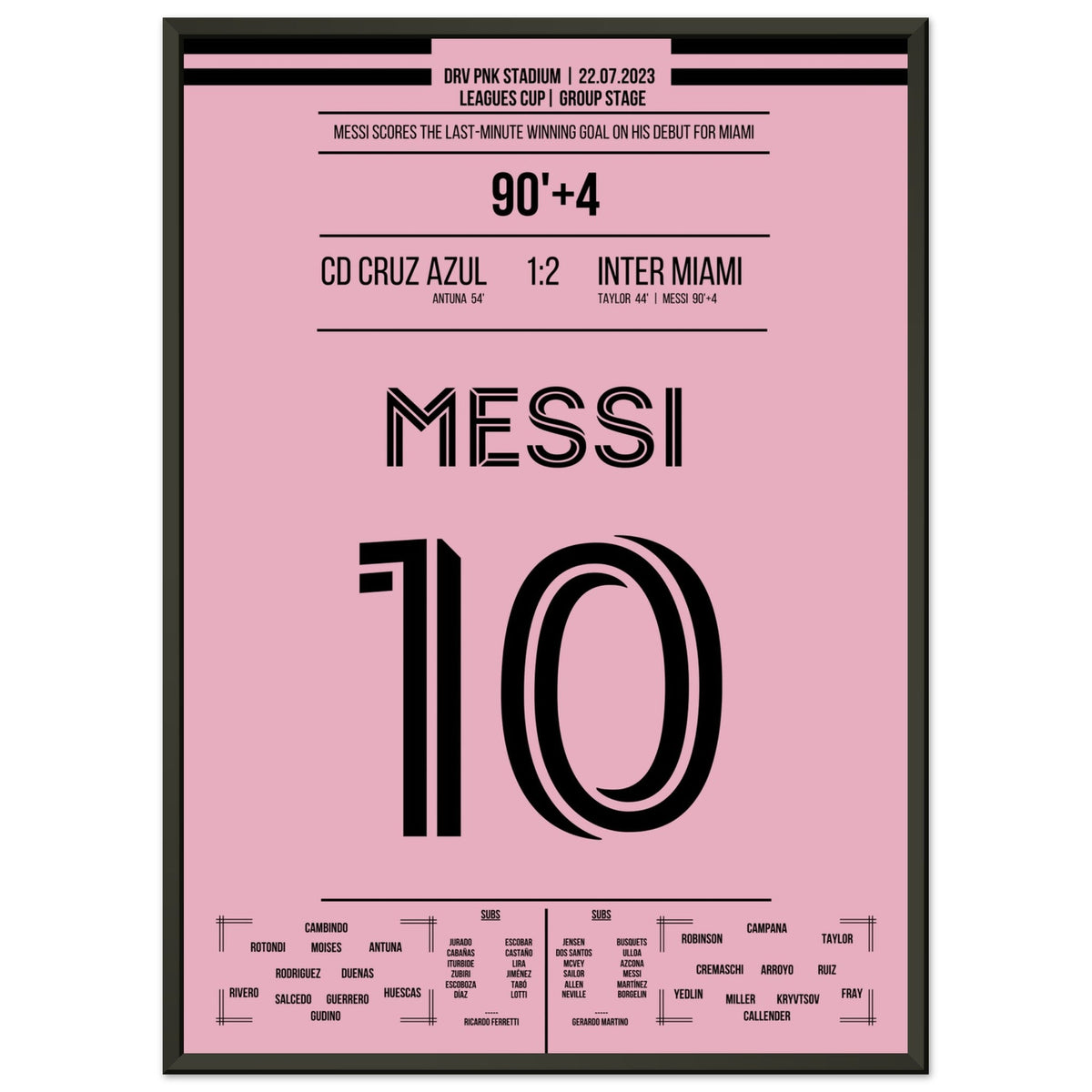 Le but gagnant de Messi lors de ses débuts à Miami
