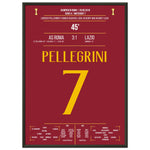 Pellegrini's Hackentor im Derby Sieg gegen Lazio in 2018 50x70-cm-20x28-Schwarzer-Aluminiumrahmen