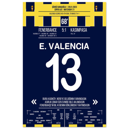 Viererpack von Enner Valencia gegen Kasimpasa in 2023 60x90-cm-24x36-Ohne-Rahmen