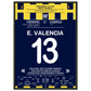 Viererpack von Enner Valencia gegen Kasimpasa in 2023 50x70-cm-20x28-Schwarzer-Aluminiumrahmen