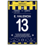 Viererpack von Enner Valencia gegen Kasimpasa in 2023 60x90-cm-24x36-Schwarzer-Aluminiumrahmen