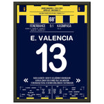 Viererpack von Enner Valencia gegen Kasimpasa in 2023 30x40-cm-12x16-Schwarzer-Aluminiumrahmen