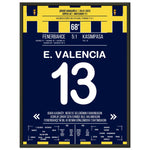 Viererpack von Enner Valencia gegen Kasimpasa in 2023 45x60-cm-18x24-Schwarzer-Aluminiumrahmen